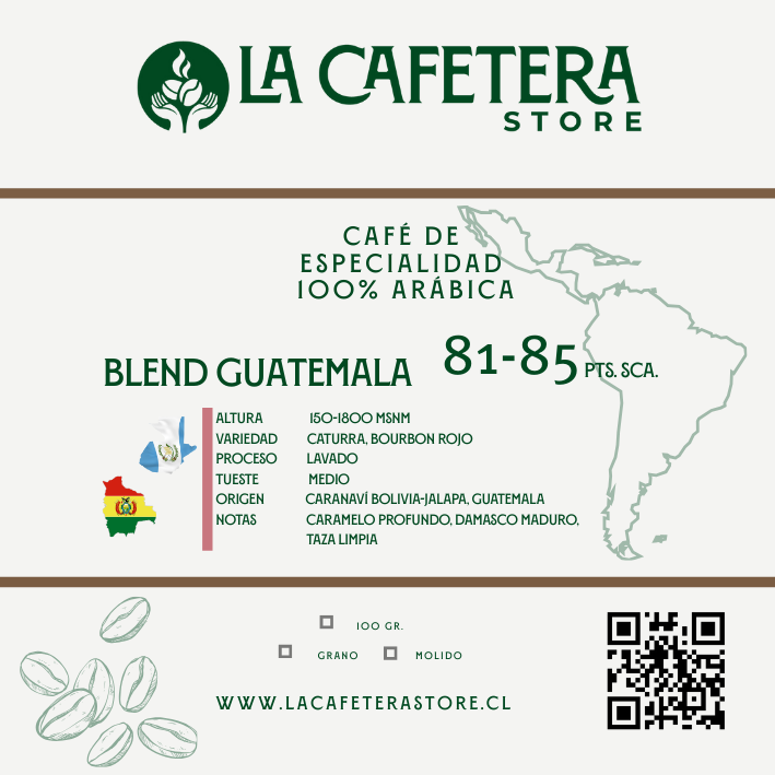 Pack Cafés de Latinoamérica formato grano MOLIDO 5x100 gr. c/u (500 gr.)
