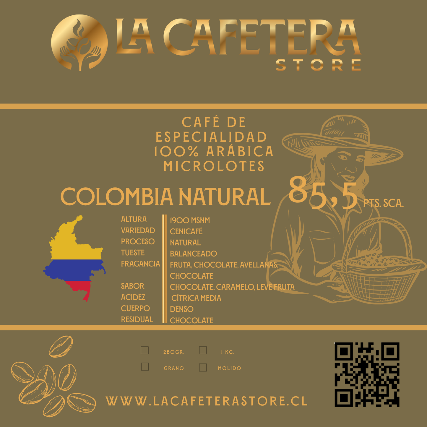 Café Colombia Natural 85,5 SCA