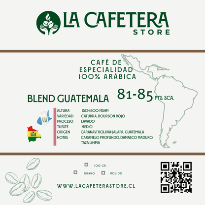 Pack Cafés de Latinoamérica formato grano MOLIDO 5x100 gr. c/u (500 gr.)