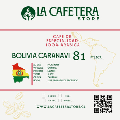 Cafe Bolivia Caranavi 81 SCA