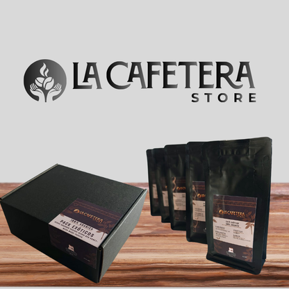 Pack Colombia Exóticos Premium formato GRANO entero 5x80 gr. c/u (400 gr.)