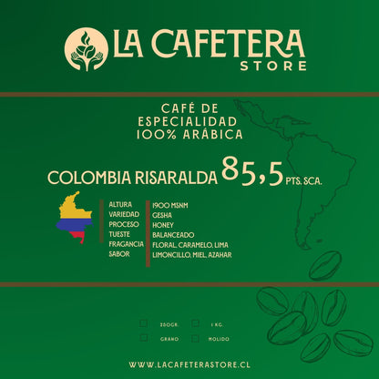 Cafe Colombia Geisha Risaralda 85,5 SCA
