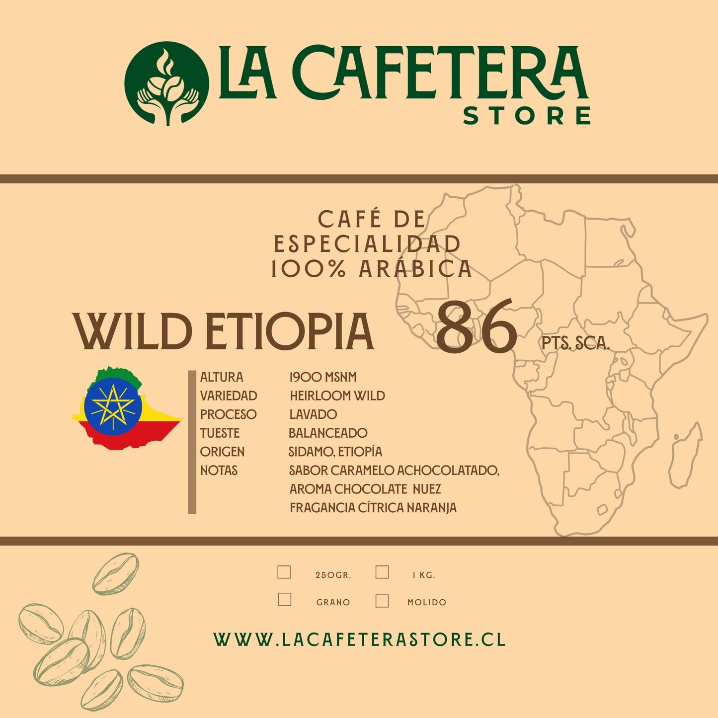 Café Wild Etiopia 86 SCA