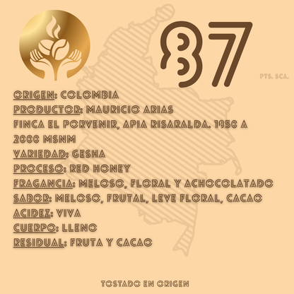 Pack Gesha Natural+ Gesha Red Honey Café premium Exóticos.