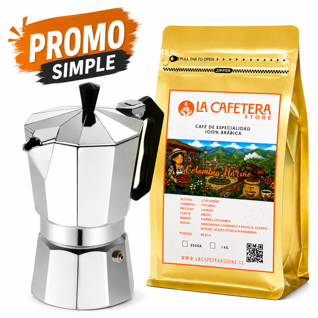 Pack Promo Simple-Café Molido 250 gr. + Cafetera Italiana