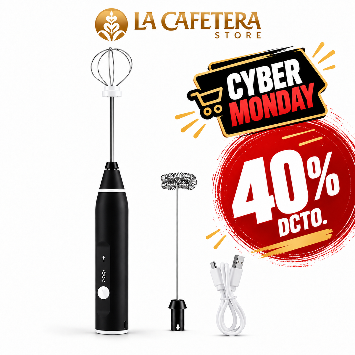Espumador leche-café USB