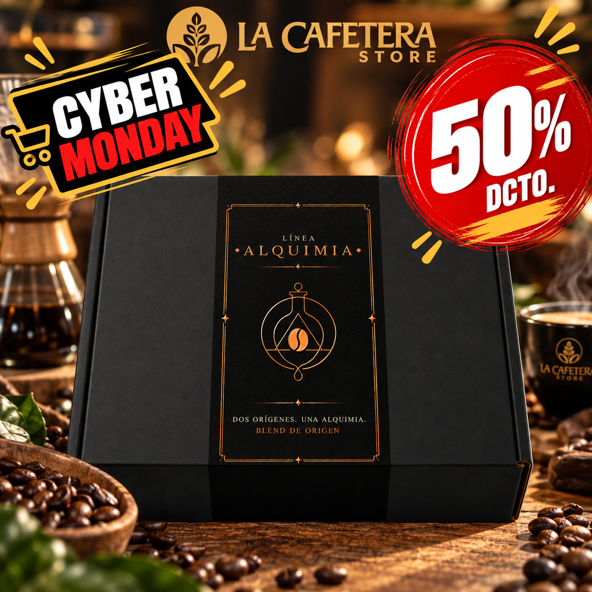 Kit Alquimia Café 1-2-3 750 GR. Grano Entero