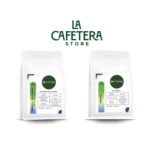 Pack Café Molido Brasil Natural Minas Gerais 86,75 SCA + Brasil Robusta 80 SCA